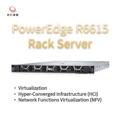 Dell PowerEdge R6615 1U Rack Server met 128 geheugen en Direct Liquid Cooling, aangepaste opslagserver, 2wegserver