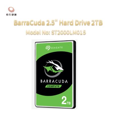Seagate BarraCuda 2.5" Hard Drive 2TB Model No: ST2000LM015