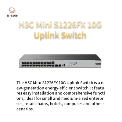 H3C Mini S1226FX 10G Uplink-schakelaar Energiebesparende groene schakelaar