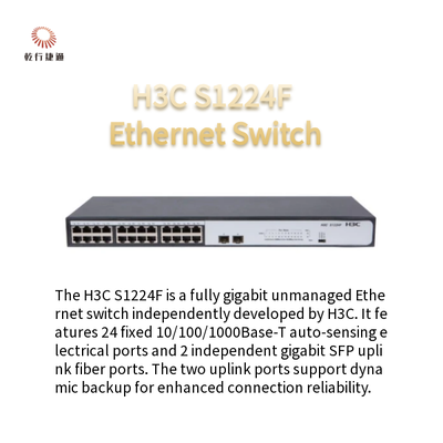 H3C S1224F Full Gigabit Unmanaged Ethernet Switch 24 Vaste Ethernet-poorten met automatische onderhandelingen