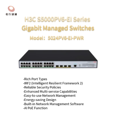 H3C S5000PV6-EI-serie S5024PV6-EI-PWR Gigabit beheerde switches