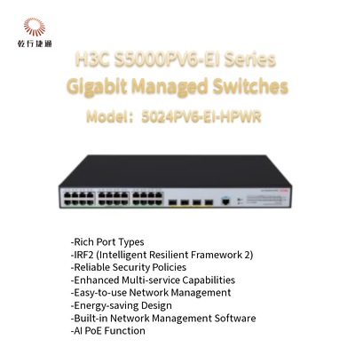 H3C S5000PV6-EI serie S5024PV6-EI-HPWR Gigabit Managed Switches