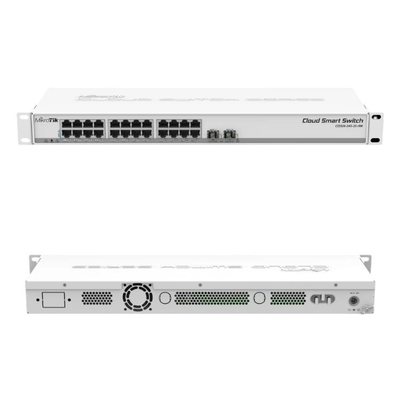 Twee SFP+-Schakelaars SwOS van Havendatacom dreven de Schakelaar van 24 Havengigabit ethernet aan