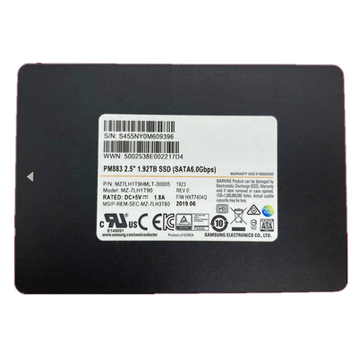 SATA 6,0 Gbps 1.92TB Interne Harde Aandrijving SSD Samsung PM883 MZ7LH1T9HMLT