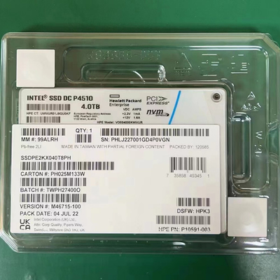 Servers Intel 4TB SSD gelijkstroom P4510 2,5 U.2 NVMe PCIe SSDPE2KX040T8 SSDPE2KX040T801