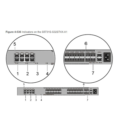 Huawei s5731s-s48s4x-a1 Datacom Schakelaars Front Maintenance