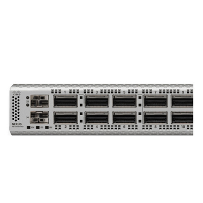 N9K-C9332D-GX2B cisco 10 gigabit ethernet switch met 32p 400/100-Gbps QSFP-DD-poorten en 2p 1/10 SFP+-poorten