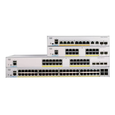 Netwerkbeheersschakelaar Cisco C1000-8P-E-2G-L 8-poort gigabit 2x 1G SFP en RJ-45 combo uplinks POE 67W