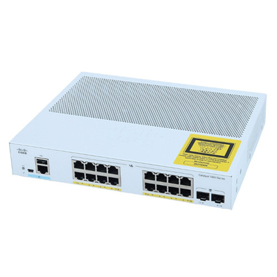 Cisco C1000-16P-2G-L Gigabit Layer 2 Network Managed Enterprise Switch 16 poort RJ45 PoE+ 2SFP Optische uplink 120W
