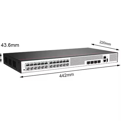 S5735S-L24T4X-A1 24 10/100/1000BASE-T Ethernet-poorten 4 10 Gigabit SFP+ AC Power Supply Access Switch