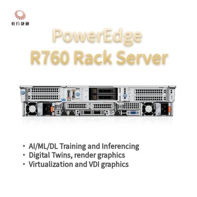 Dell PowerEdge R760 Rack Server Model, flash opslag systeem, xion cpu server