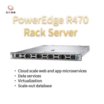 Dell PowerEdge R470 Server met 144 cores 4TB DDR5 geheugen in 1U Rack Form Factor