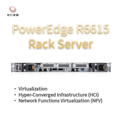 Dell PowerEdge R6615 1U Rack Server met 128 geheugen en Direct Liquid Cooling, aangepaste opslagserver, 2wegserver