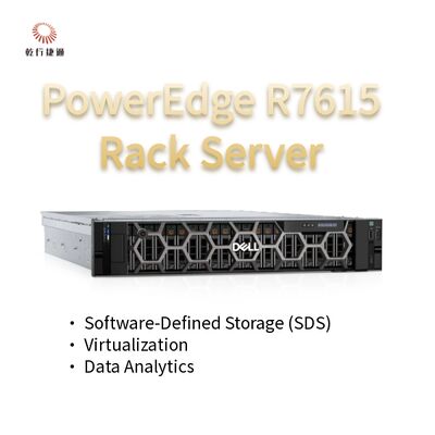 Dell PowerEdge R7615 2U Server met 128 Cores Rack Server, aangepaste opslagserver, 2-wegserver