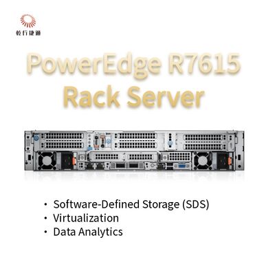 Dell PowerEdge R7615 2U Server met 128 Cores Rack Server, aangepaste opslagserver, 2-wegserver