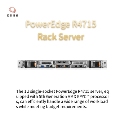 PowerEdge R4715 1U server met één socket, aangedreven door 5e generatie AMD EPYC-processors
