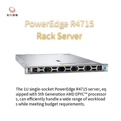 PowerEdge R4715 1U server met één socket, aangedreven door 5e generatie AMD EPYC-processors