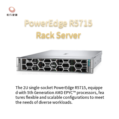PowerEdge R5715 2U Single-Socket Server aangedreven door 5e generatie AMD EPYC-processors