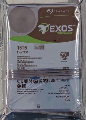 Seagate ST16000NM001G 16TB HDD SATA 3.5 inch Dimm Slots