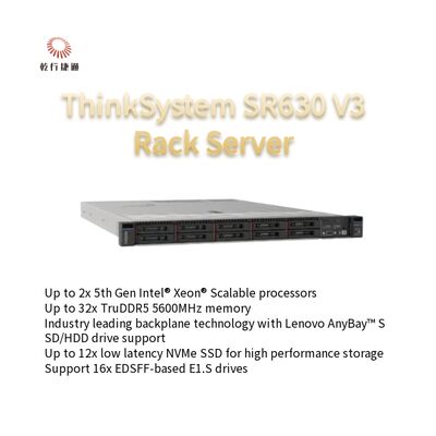 ThinkSystem SR630 V3 Rackserver 2U Xeon Processor Op voorraad, Intel Xeon Scalable processors